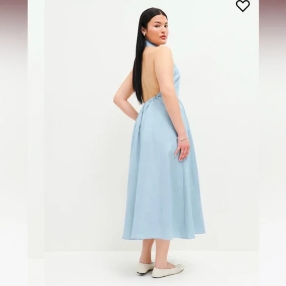 Reformation Tace Linen Dress Mineral - Size 6 - Picture 3 of 11